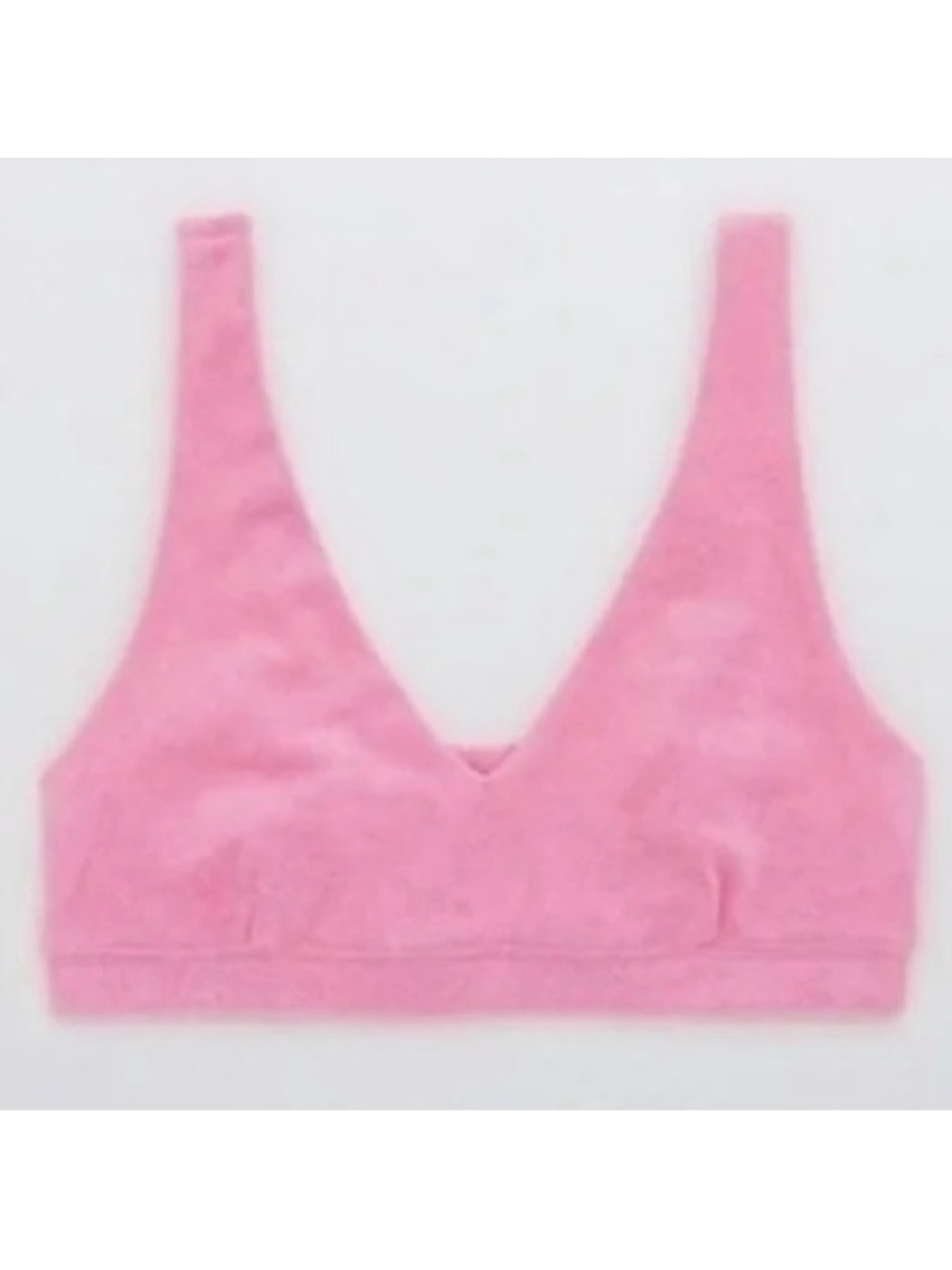 OFFLINE BY AERIE Summer Lights Terry Sports Bra Pink Small S NEW NWOT